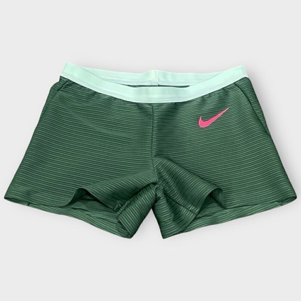 Nike Pro Elite Track & Field Green Running Shorts Womens size Medium DX9022-000